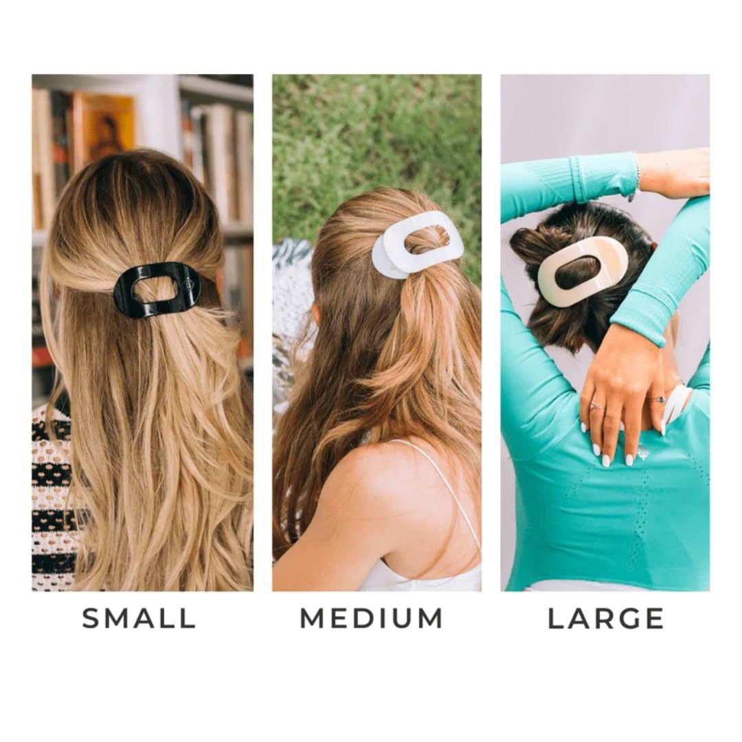 Best Plastic Medium Flat Round Comfortable Curved Design Barrettes
