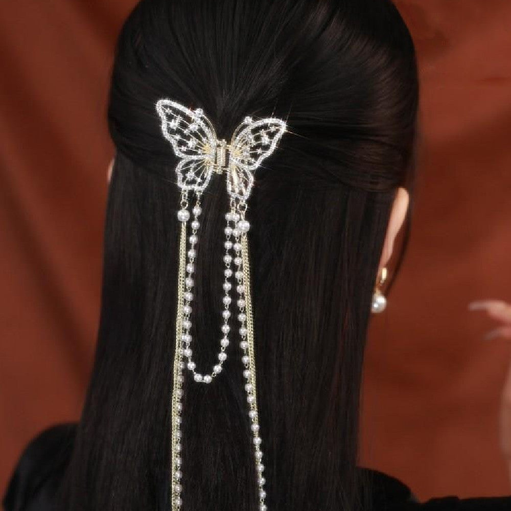Best Jewelry Pearl Hair Clip Female Hair Claws