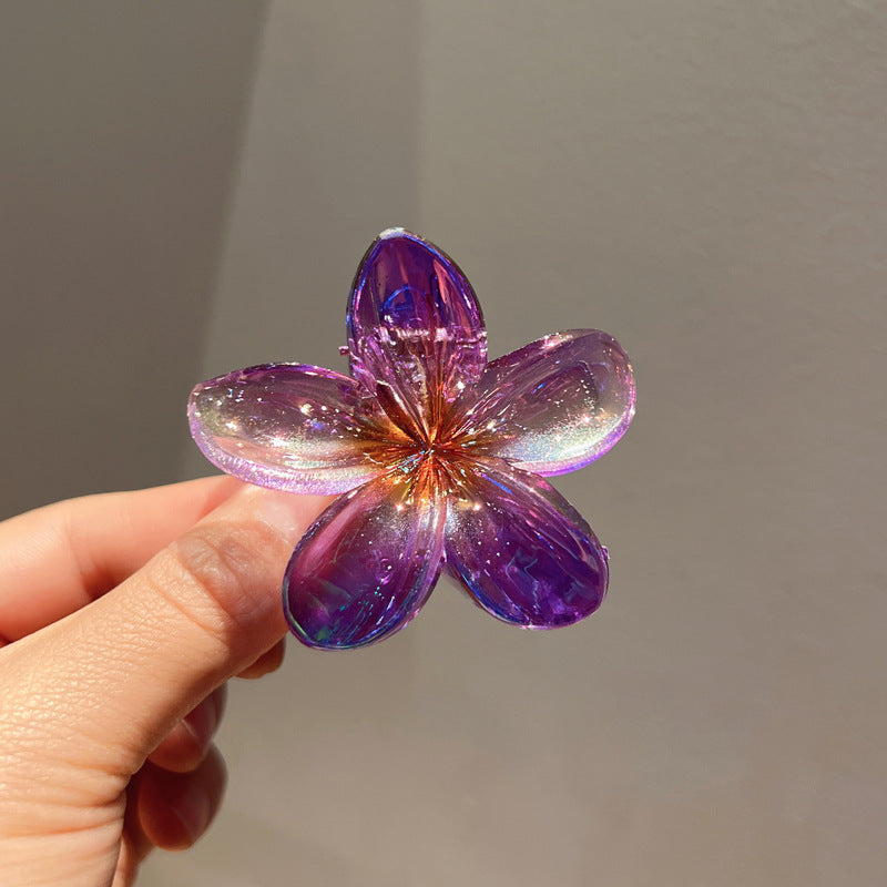 Plating Color Transparent Egg Bauhinia Barrettes Women's