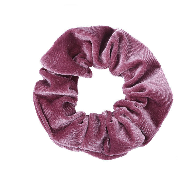 Fashion New Velvet Tencel Pocket wallet Hair Scrunchies Retro Zipper Large Intestine Elastic Hair Band