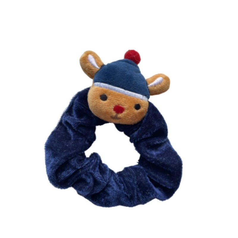 Santa Claus Cartoon Head Elk Hair Ring Headdress