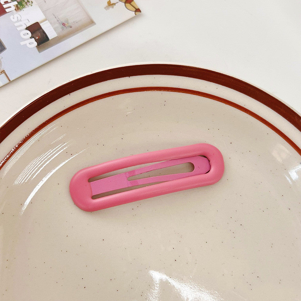 Women's Fashion Simple Square Solid Color Hair Clip