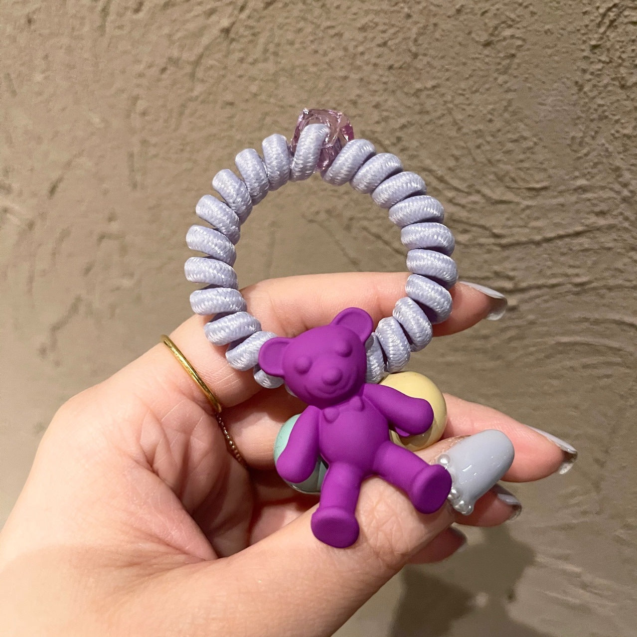 Bear Hair Ring Cute Girl Ponytail Ball Head Rope Rubber Band Girl