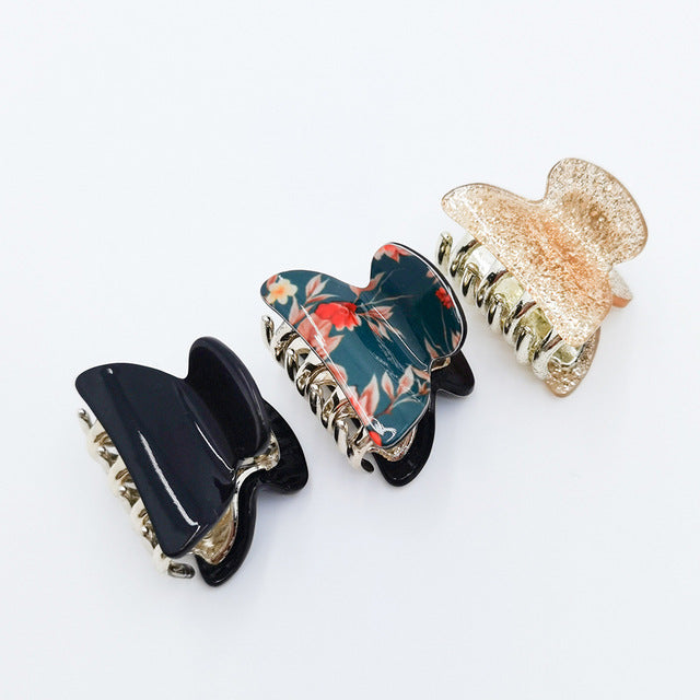 Women's Fashion Personalized Acrylic Printing Barrettes