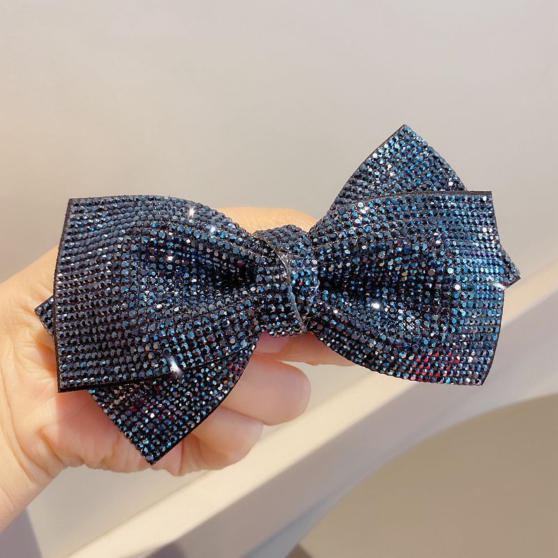 Women's Fashion Rhinestone Double Bow Hair Clip