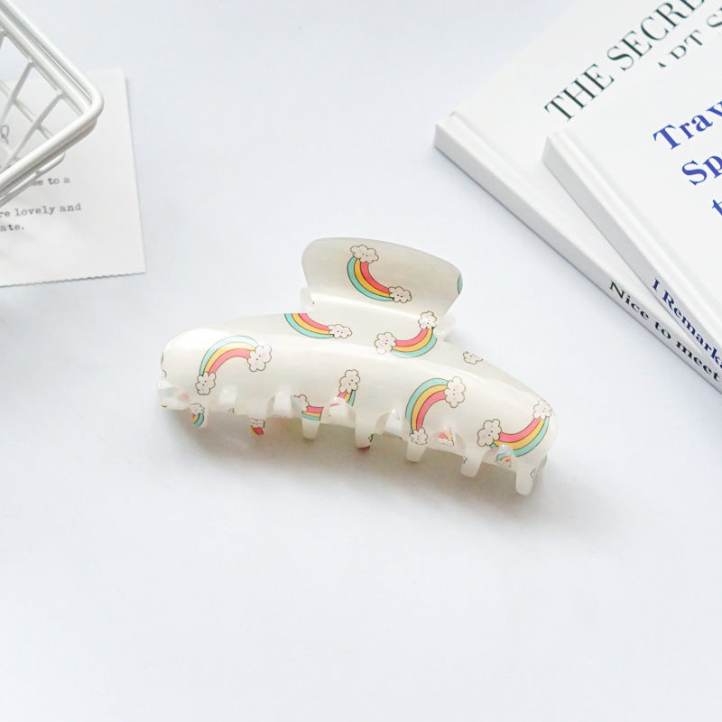Summer Print Sweet Girl Grab Clip Hair Accessories