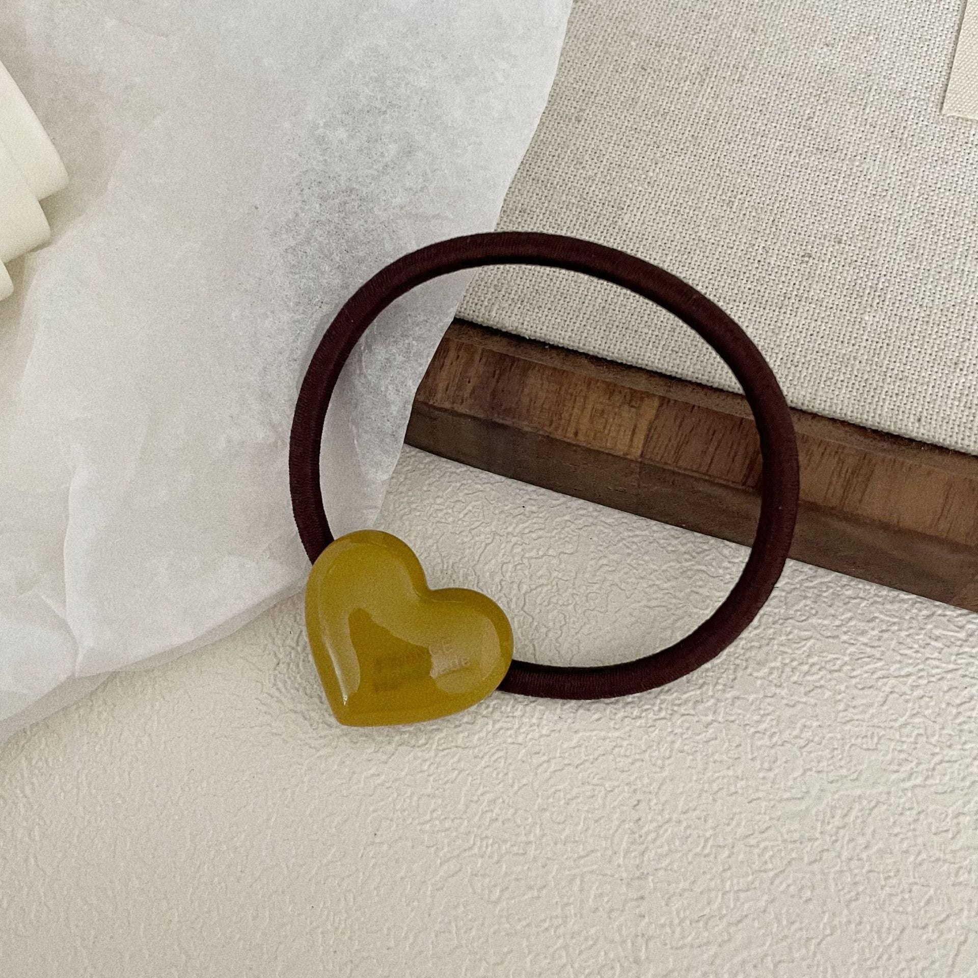 Simple Love Acetate Candy Hair Ring High Elasticity