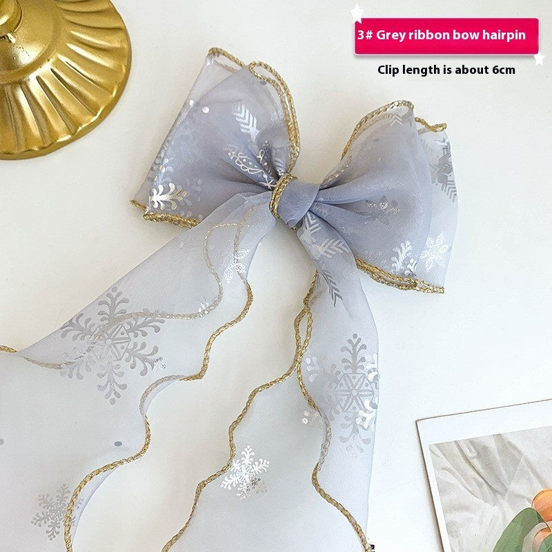 Female Sweet Desire Mesh Bow Hair Clip