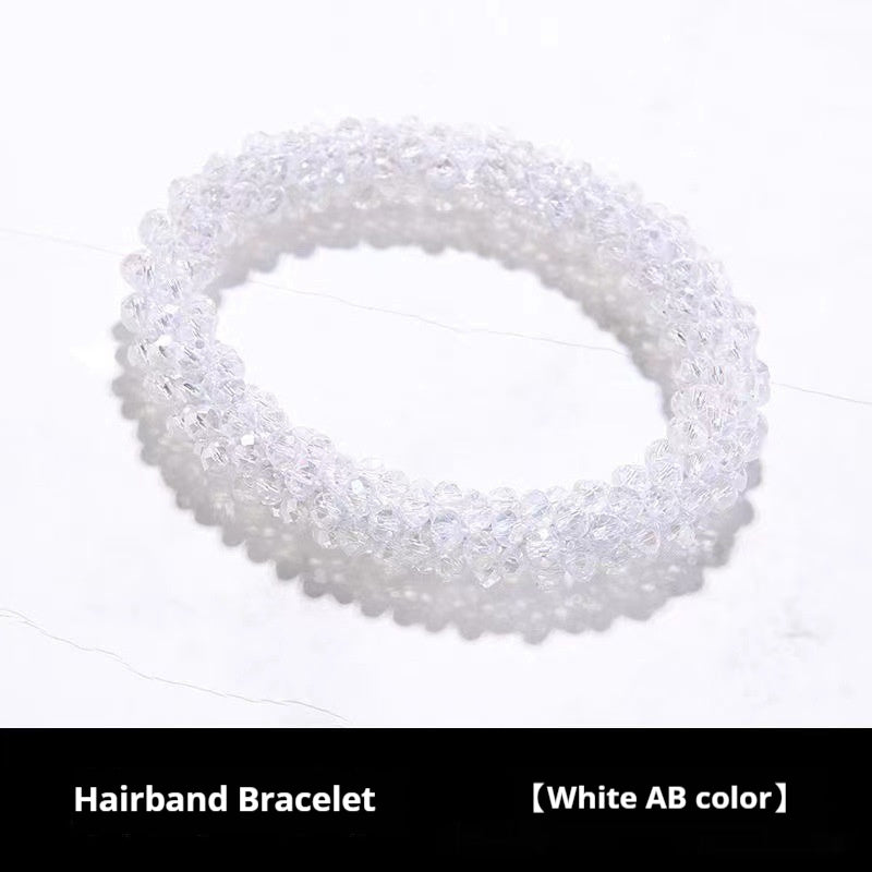 Crystal Color Elastic Rubber Band Hair Ring Ponytail Simple