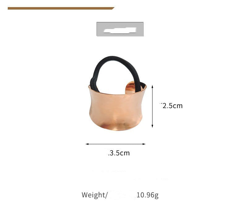 Elegant Metal Horse Tail Buckle Hair Ring Female Headwear Hair Ring
