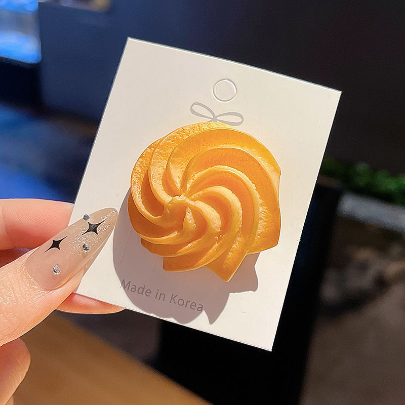Cartoon Cute Cookies Barrettes Simulation Food Funny Quirky Bang Side Clip Sweet Girl Hairpin Hair Ornaments