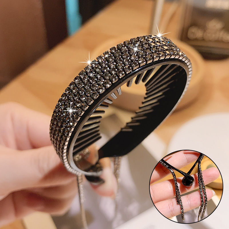 Ball Head Set Hair Device Headdress Flashing Diamond Tassel Bud Clip