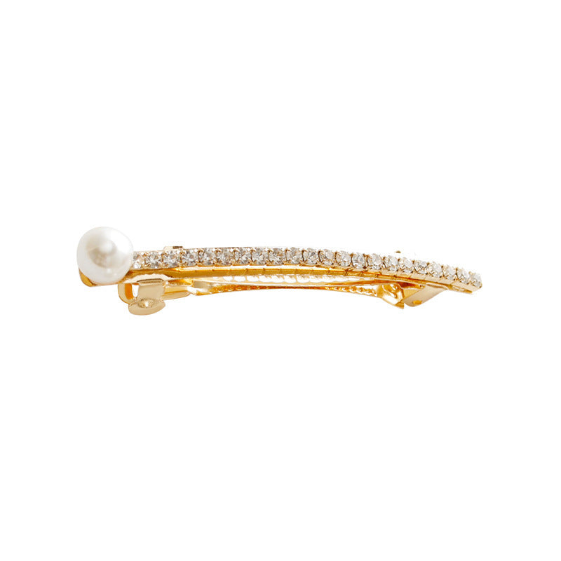 Temperament Diamond Hairpin Single Row Diamond Edge Clip