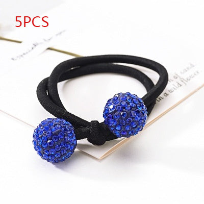 Rhinestone Ball Hair Ring Hair Accessories  Sweet Hair Elastic Band