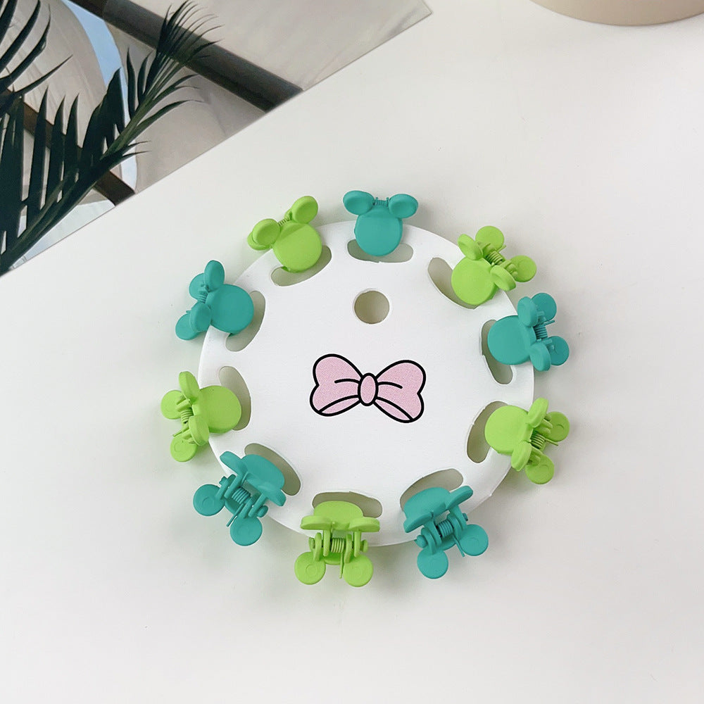 New Children's Barrettes 10 PCs Colorful Cartoon Baby Small Jaw Clip Bangs Broken Hair Princess Hairstyle Mini Hairpin