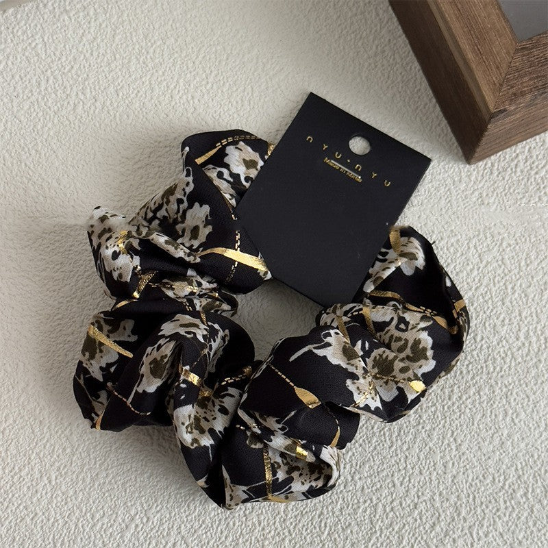 Gilding Rope Large Floral Large Intestine Hair Ring