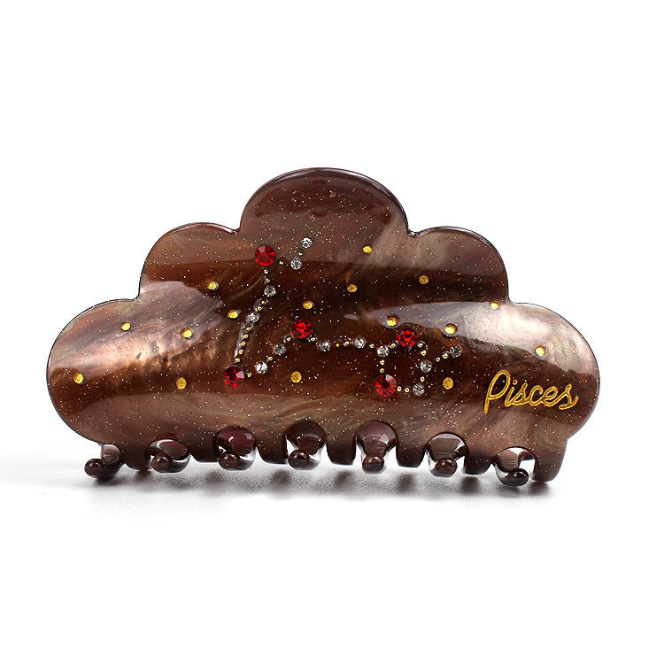 New Twelve Constellation Barrettes Women's Large Grip