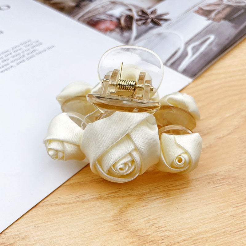 Summer Camellia Barrettes Flower Back Head Head Clip
