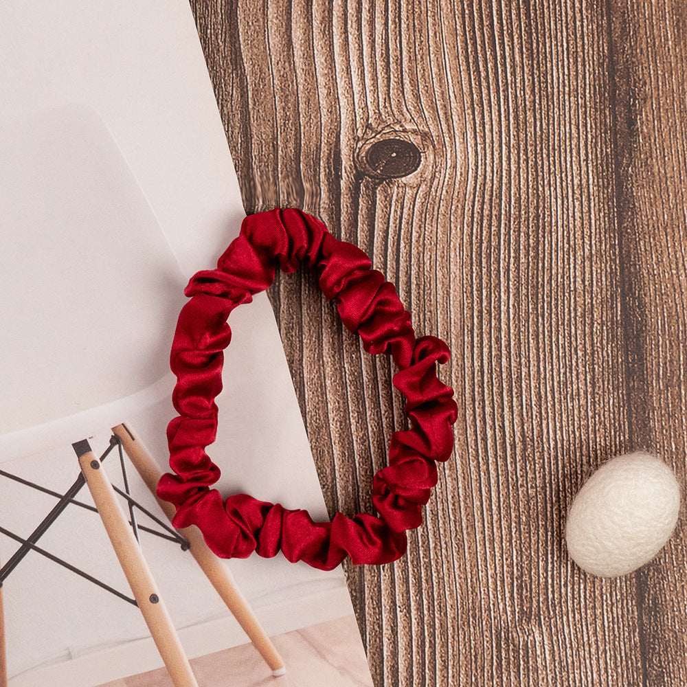 Silk Rubber Band Elastic Hair Accessories Bundle Colon Ring