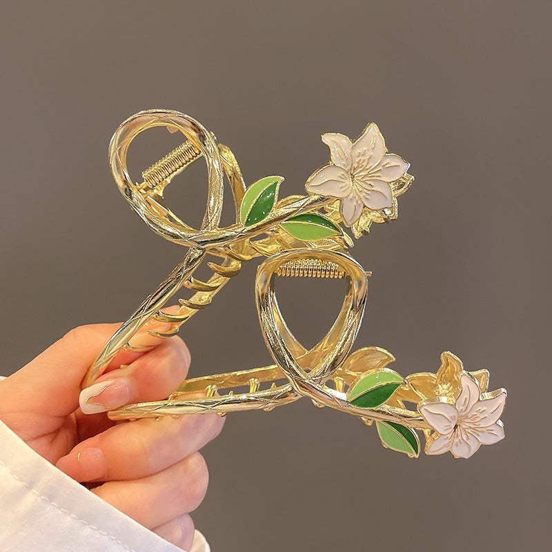 Best Super Fairy High-end Gardenia Flower Clip Exquisite Hair Clip