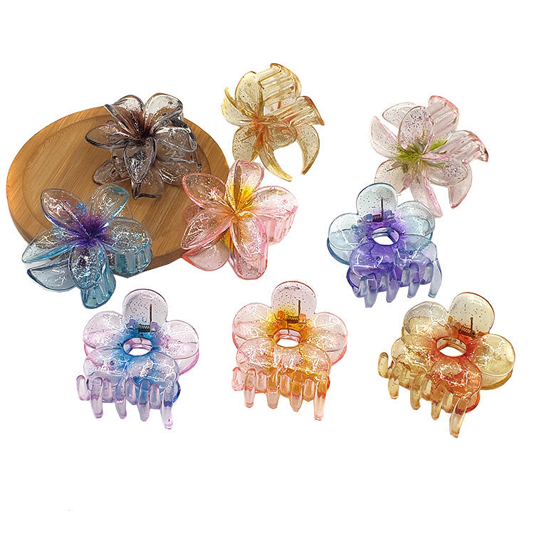 Bauhinia Egg Flower Barrettes Back Head Updo