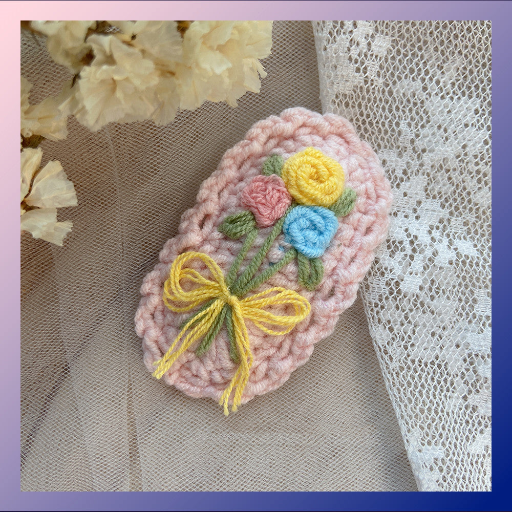 Fashion Braided Yarn Three-dimensional Hair Clip