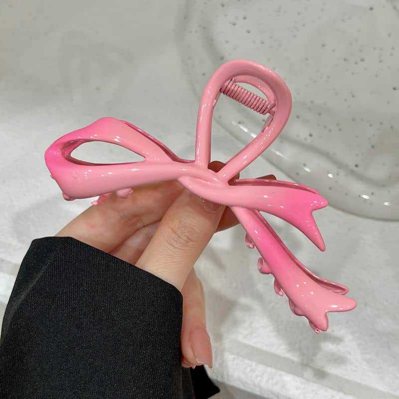 Best Ribbon Bowknot Barrettes Women's High-end Metal Clip