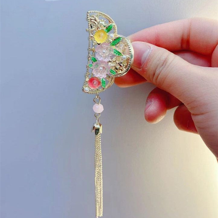 Best Classical Orchid Flowing Copper Alloy Su Grip Clip Hair Accessories