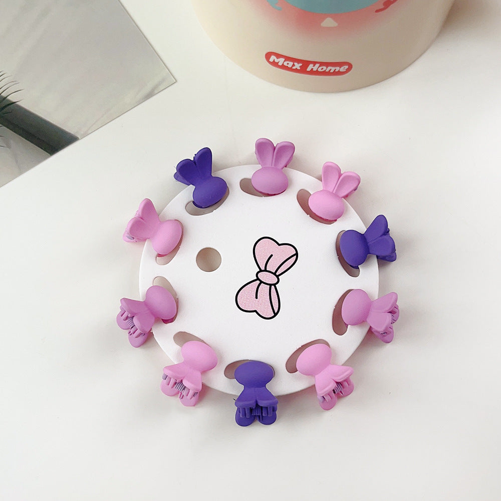 New Children's Barrettes 10 PCs Colorful Cartoon Baby Small Jaw Clip Bangs Broken Hair Princess Hairstyle Mini Hairpin