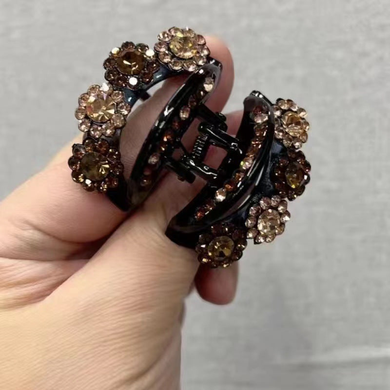 Rhinestone Barrettes High-end Flower Headwear
