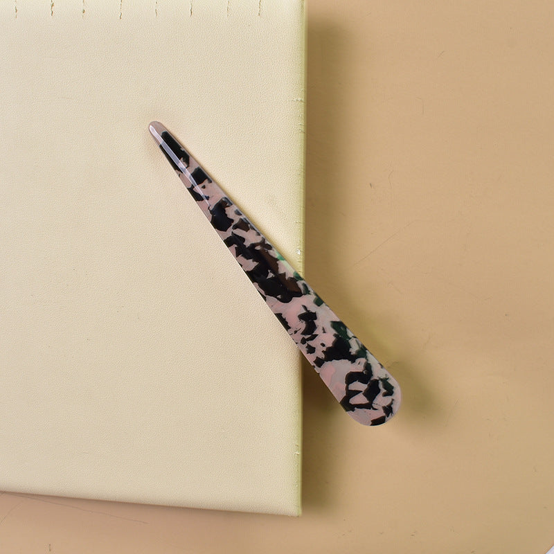 Best Ornament Korean Style Acrylic Barrettes Tweezers Large Ox Horn Hairpin French Version Grip