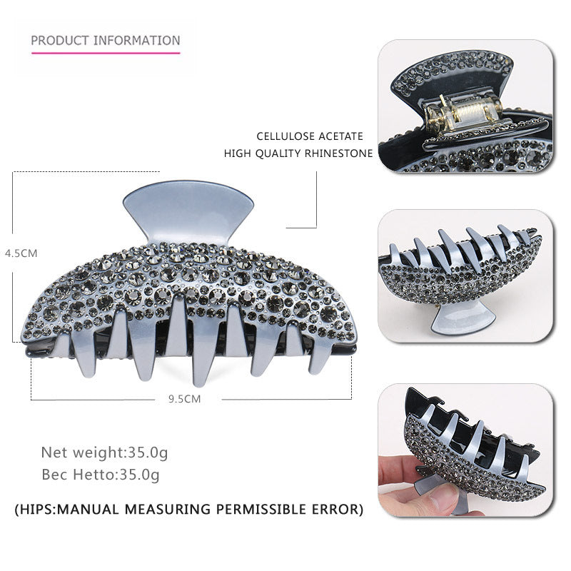 Vintage Rhinestone Women's Cellulose Acetate Sheet Barrettes