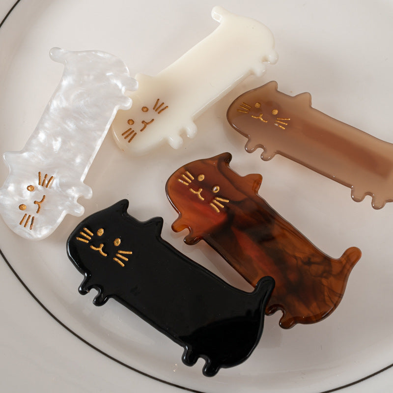 Cute Cartoon Cat Styling Acrylic Bangs Broken Hair Clip