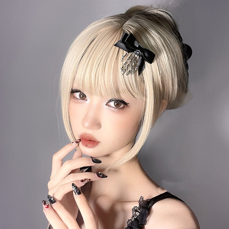 Skeleton Claw Ghost Hand Bow Hair Clip