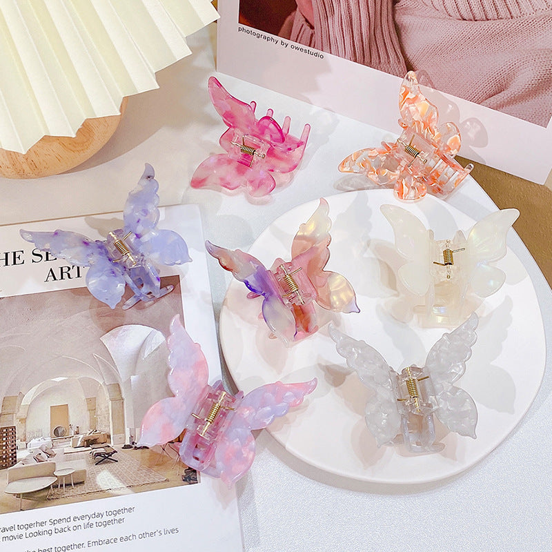 Acetic Acid Board Marble Pattern Hair Clip