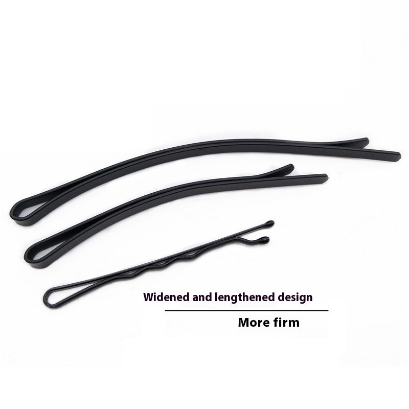 Female Minimalist Black Straight Hair Clip