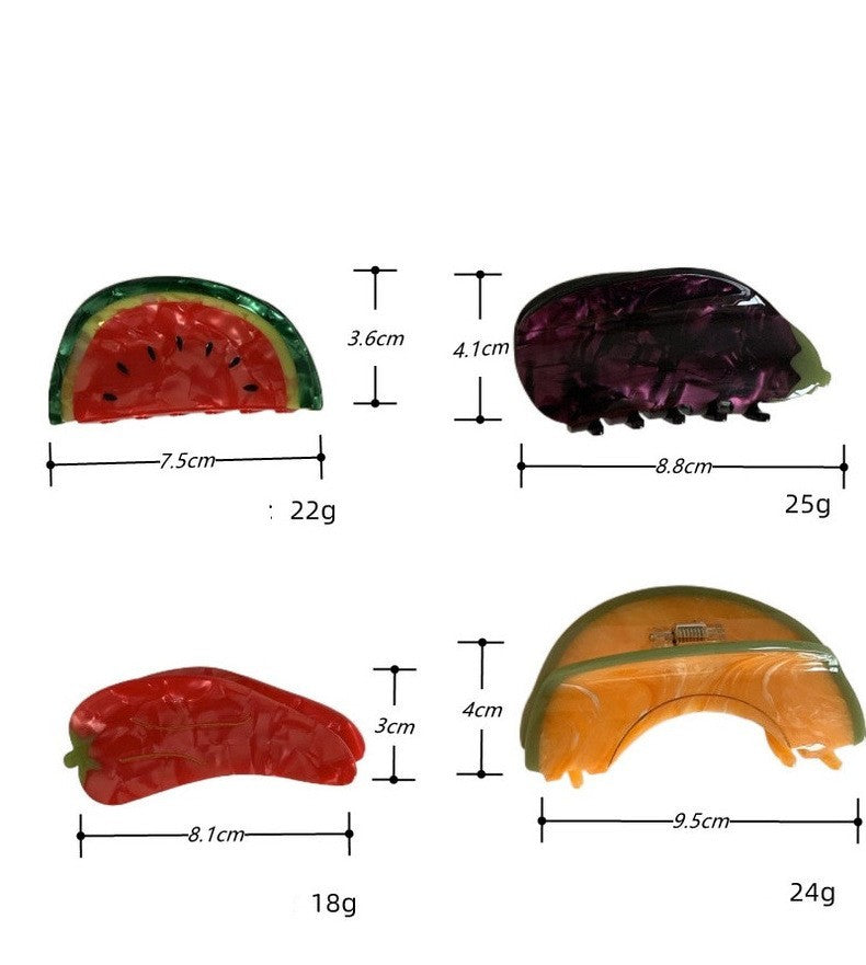 Watermelon Cherry Grape Acetic Acid Hair Clip