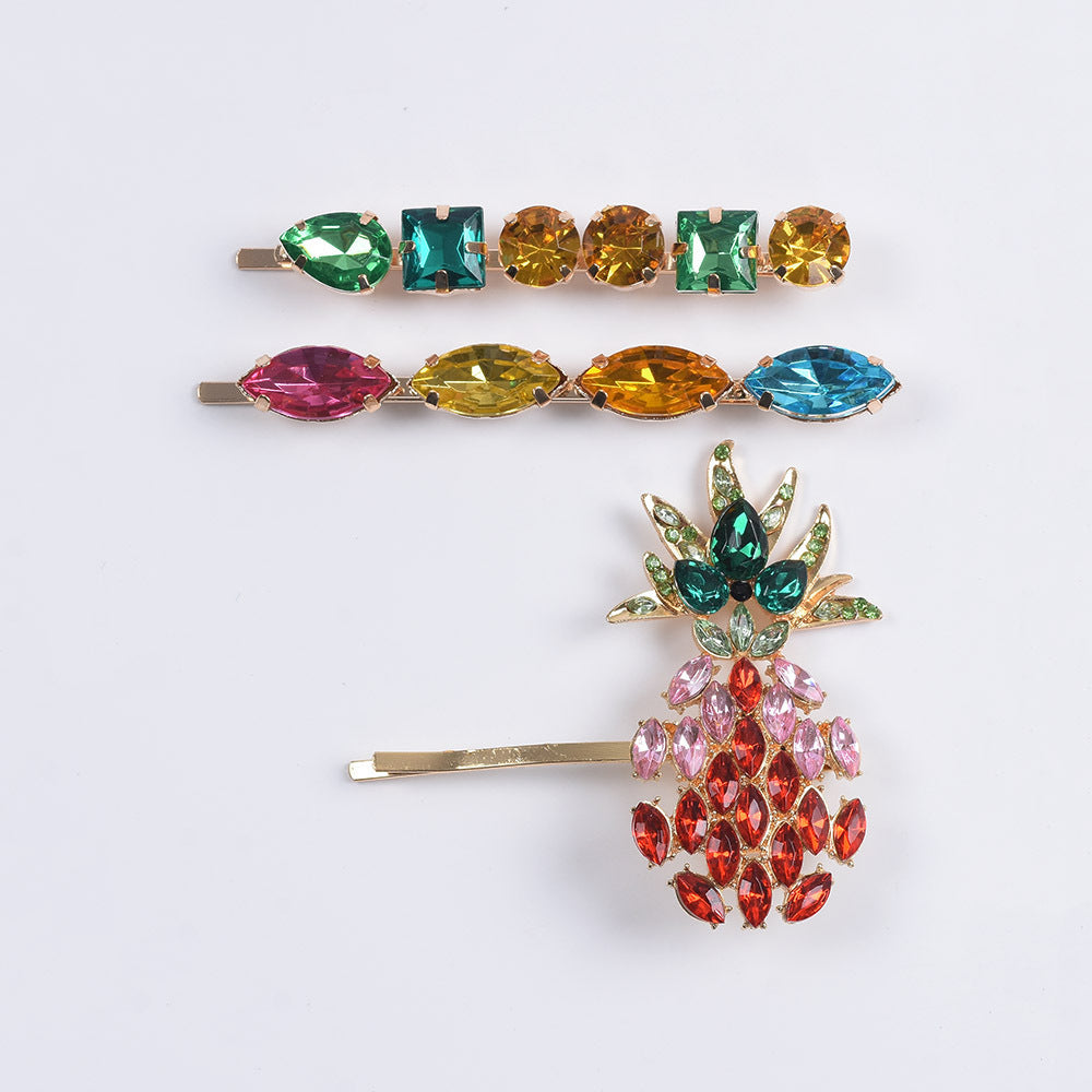 Hair Color Pineapple Clip Three-piece Set