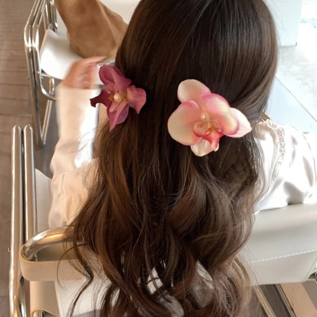 French Elegant Temperament Butterfly Orchid Hair Clip
