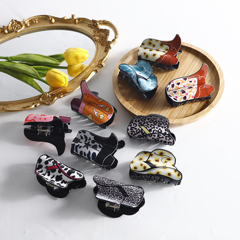 Retro Exotic Acrylic Barrettes