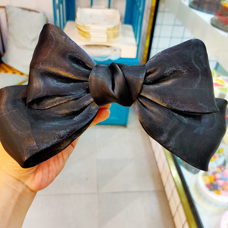 Mermaid French Pearlescent Satin Bow Barrettes