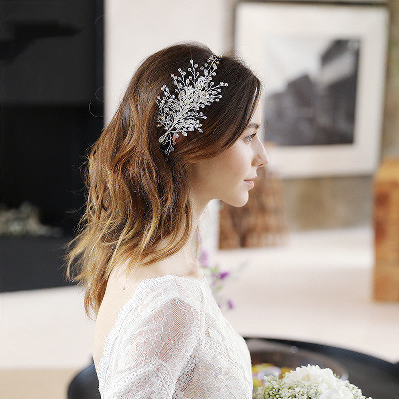 Best Hand-woven Rhinestone Headband Wedding Dress Headdress