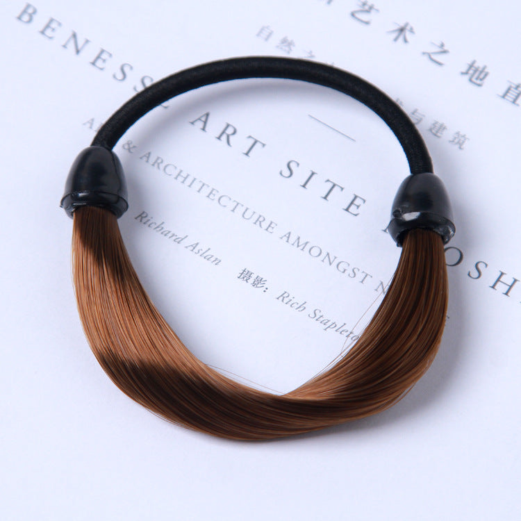 Korean Style Fashion Wig Elastic Hair Ring Straight Hair Rope Jewelry Headdress