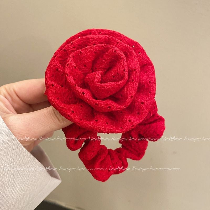Summer Super Fairy Sweet Lace Large Intestine Hair Ring