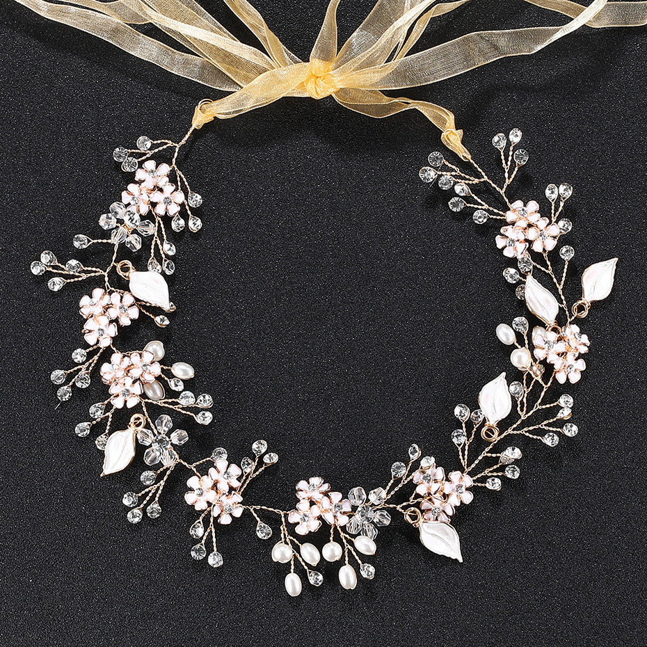 Best Pearl Handmade Headband Alloy Flower