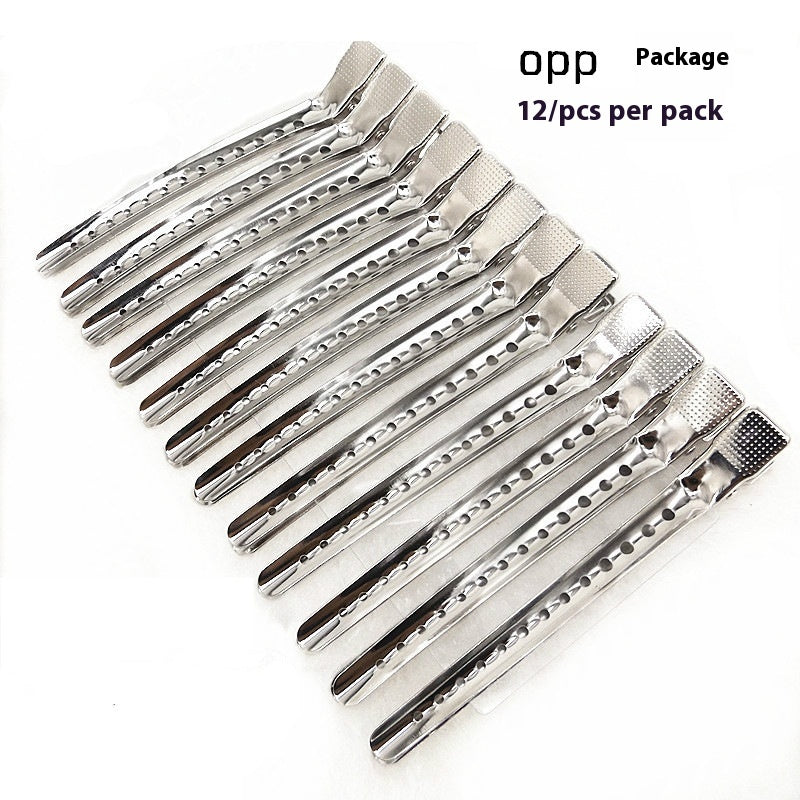 Barber Stainless Steel Long Mouth Steel Clip Hair Clip Studio Butterfly