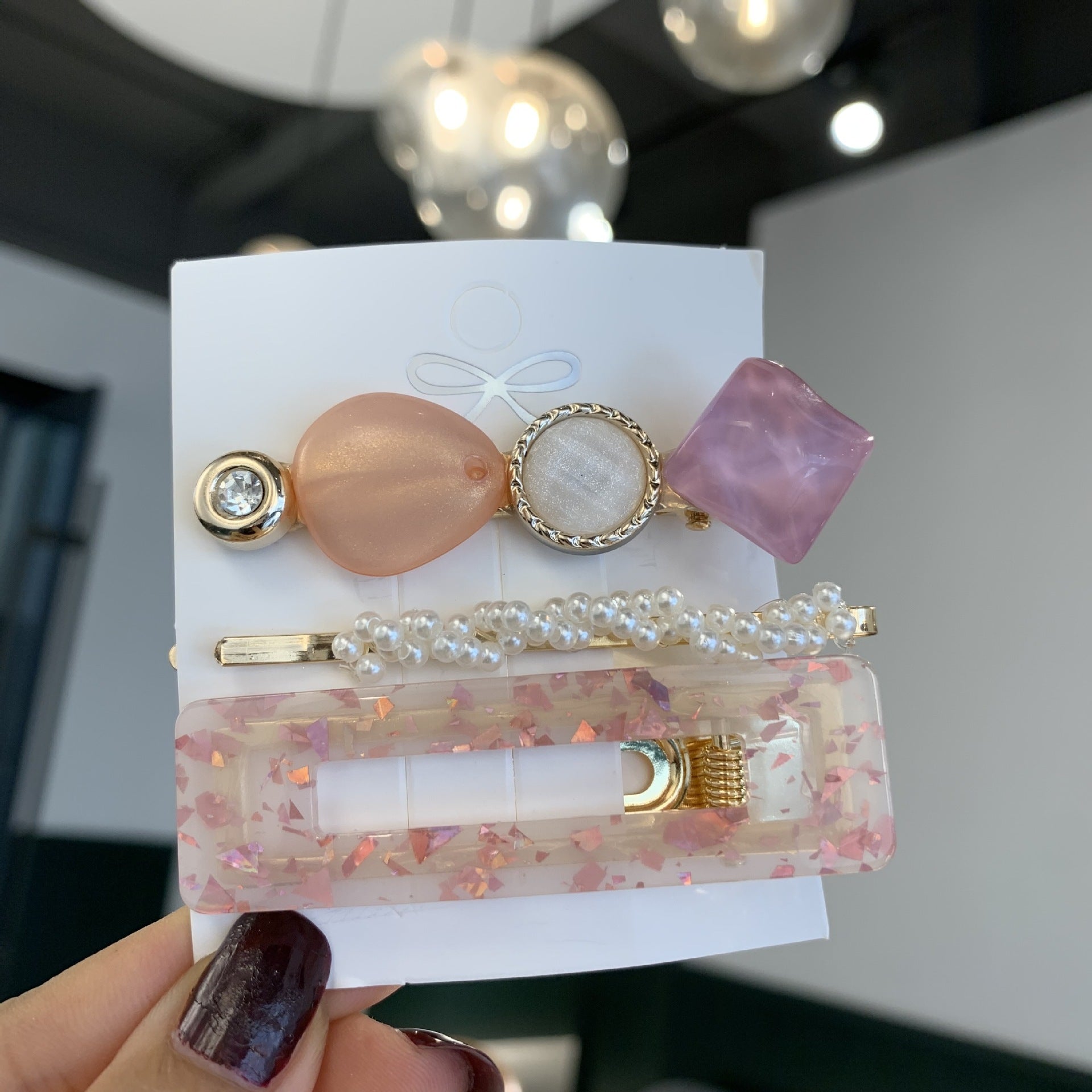 Pearl set hair clip bobby pins hair pins