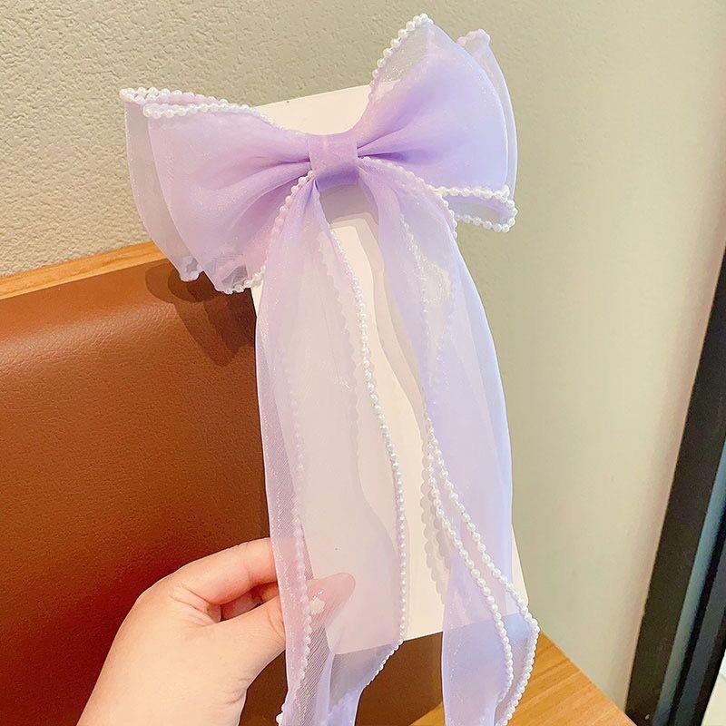 Female Sweet Desire Mesh Bow Hair Clip