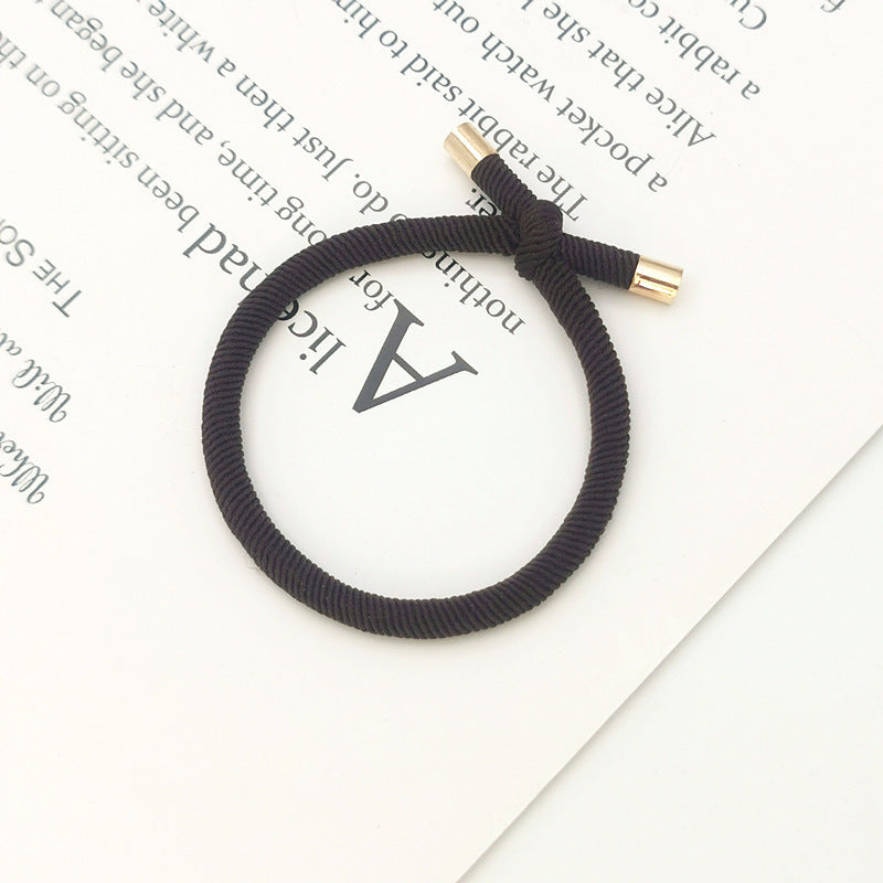 Spiral Pattern Hair Rope Bold Knotted Hair Ring Simple