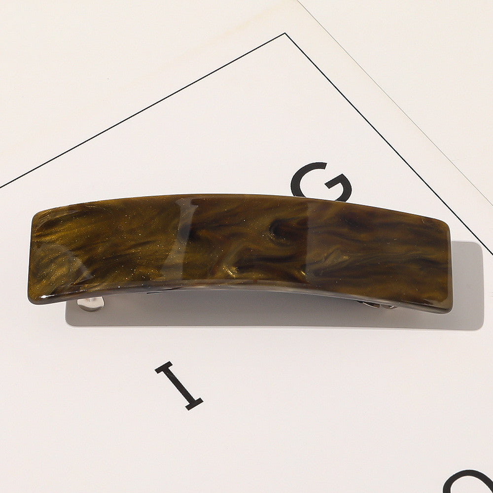 Retro Square Shape Grabbing  Acetate Sheet Spring Chuck Hair Clip
